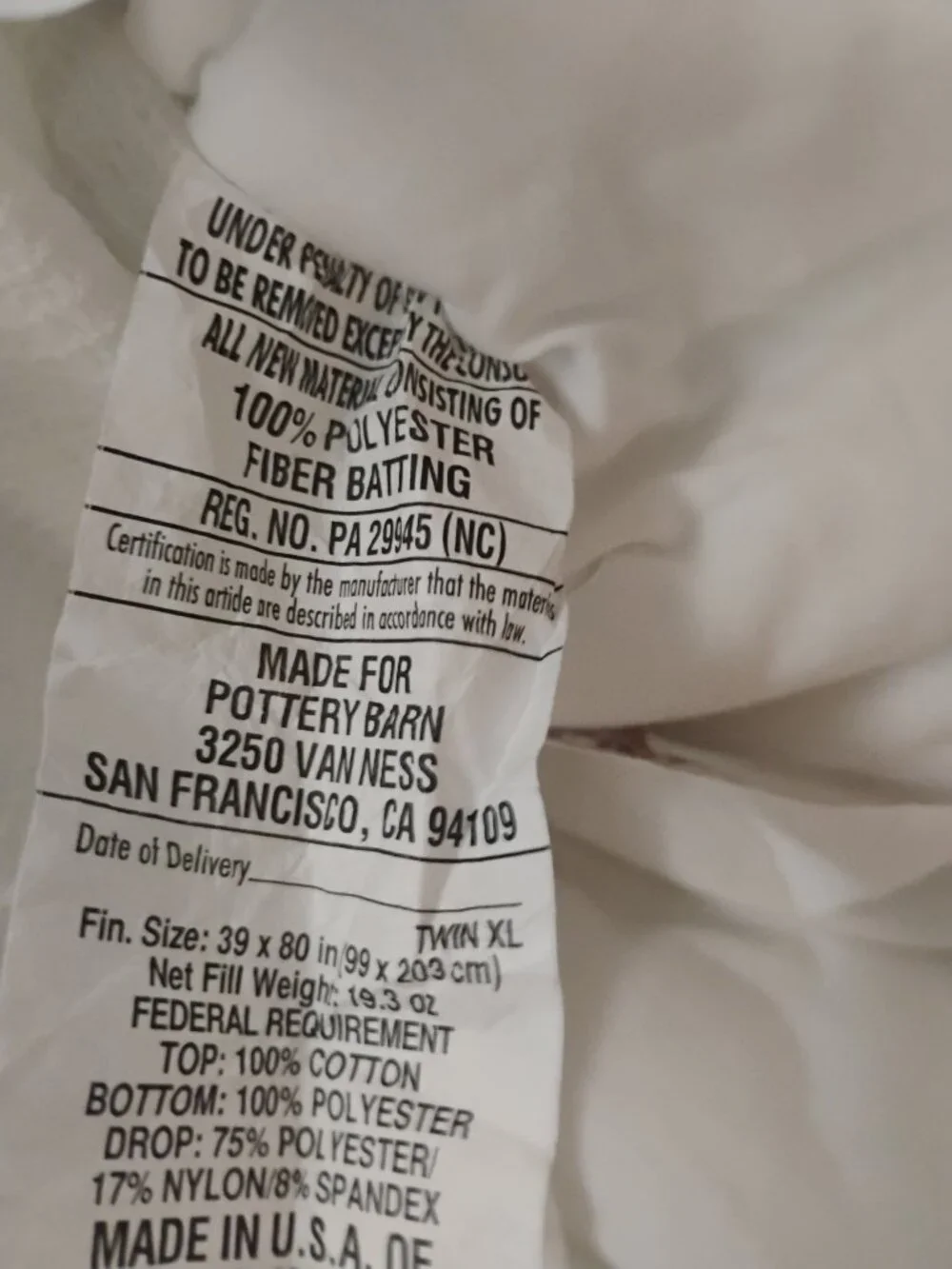 Pottery Barn Teen White Mattress Pad XL Twin & Pink floral Twin XL comforter EUC